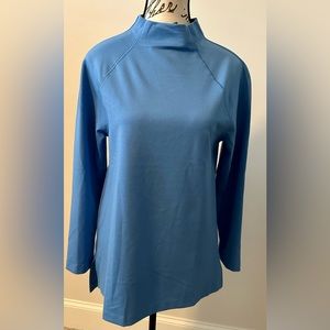 NEW Ann Taylor Mock Neck Tunic.  Medium Petite.  Beautiful Blue color.